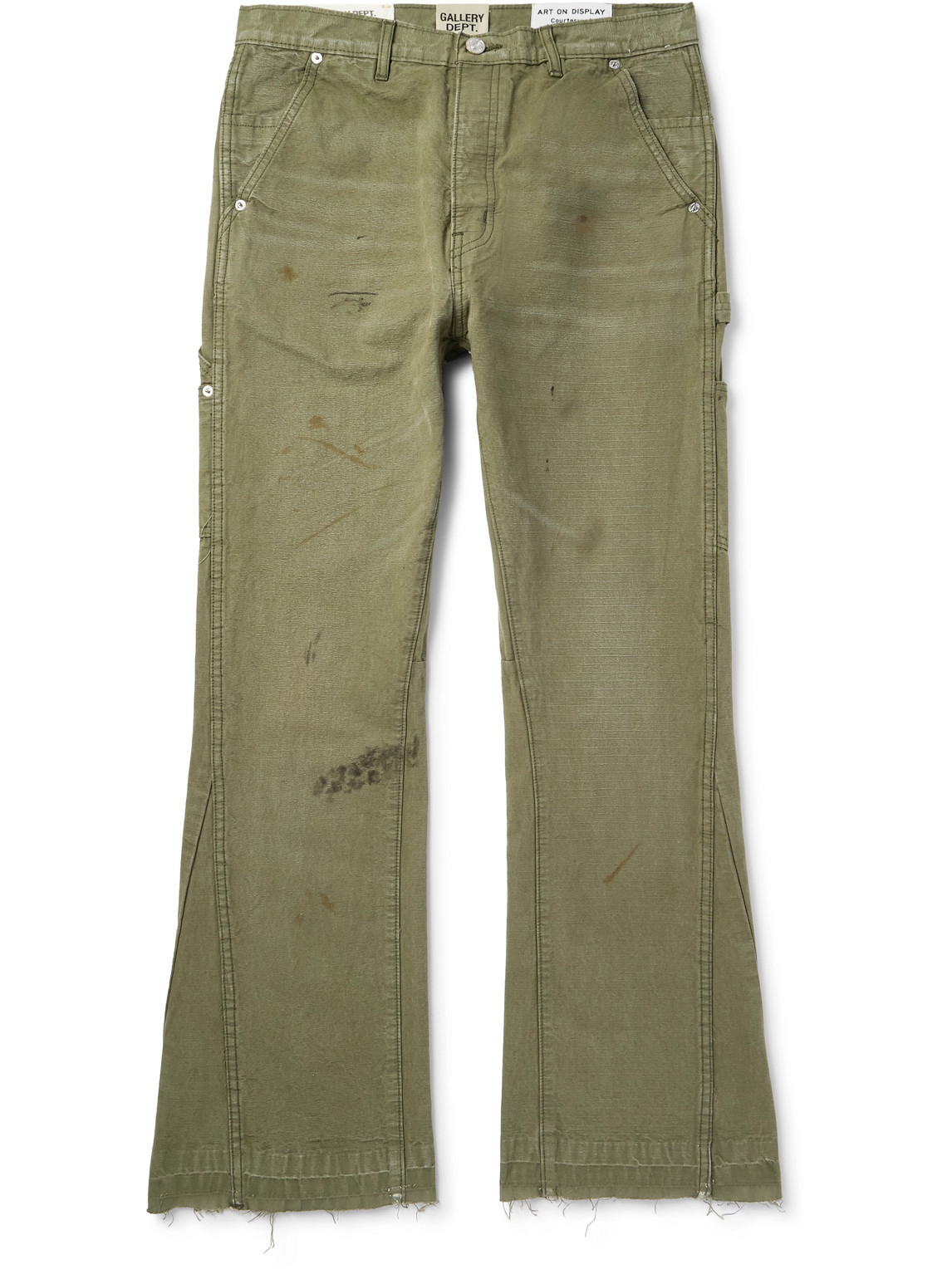 Gallery Dept. - Flared Distressed Cotton-Canvas Cargo Trousers - Men - Green - UK/US 31 Gallery Dept. - Flared Distressed Cotton-Canvas Cargo Trousers - Men - Green - UK/US 31 von Gallery Dept.