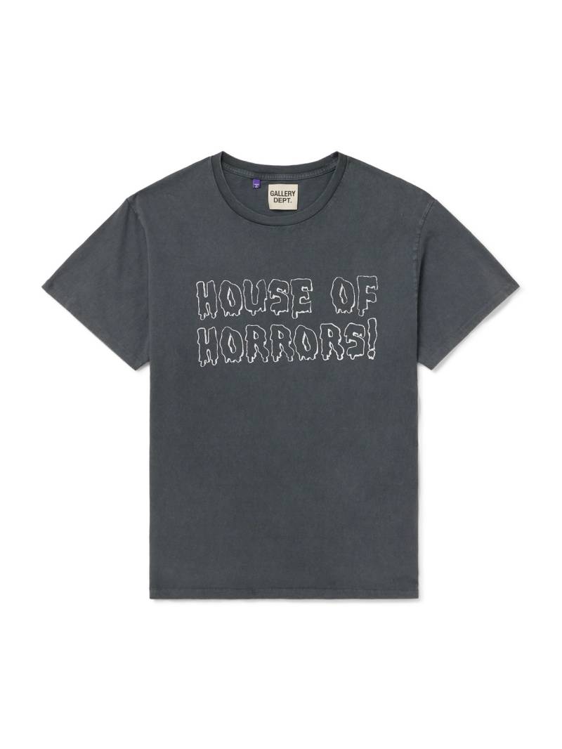 Gallery Dept. - Horrors Glittered Printed Cotton-Jersey T-Shirt - Men - Gray - XL von Gallery Dept.