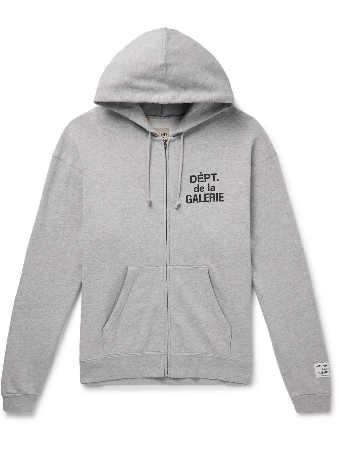 Gallery Dept. - Logo-Print Cotton-Blend Jersey Zip-Up Hoodie - Men - Gray - L von Gallery Dept.