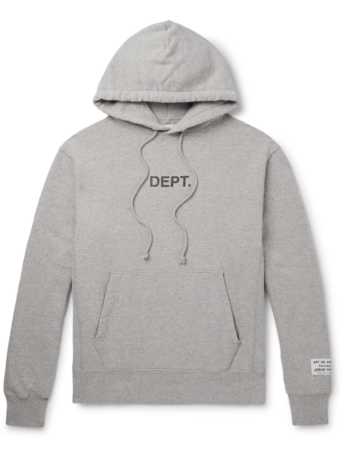 Gallery Dept. - Logo-Print Cotton-Jersey Hoodie - Men - Gray - XXL von Gallery Dept.