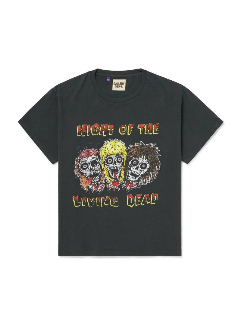 Gallery Dept. - Night of The Living Dead Glittered Printed Cotton-Jersey T-Shirt - Men - Black - L von Gallery Dept.