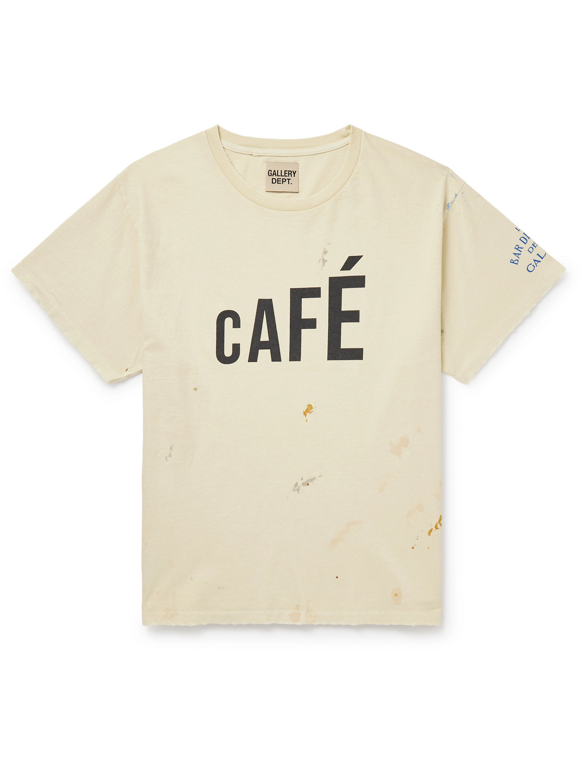 Gallery Dept. - Paint-Splattered Distressed Printed Cotton-Jersey T-Shirt - Men - Neutrals - XXL Gallery Dept. - Paint-Splattered Distressed Printed Cotton-Jersey T-Shirt - Men - Neutrals - XXL von Gallery Dept.