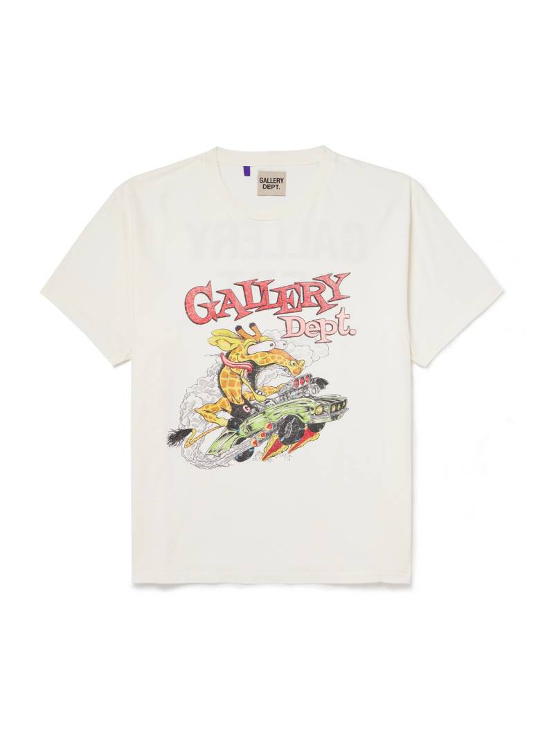 Gallery Dept. - Rally Glittered Logo-Print Cotton-Jersey T-Shirt - Men - Neutrals - S Gallery Dept. - Rally Glittered Logo-Print Cotton-Jersey T-Shirt - Men - Neutrals - S von Gallery Dept.
