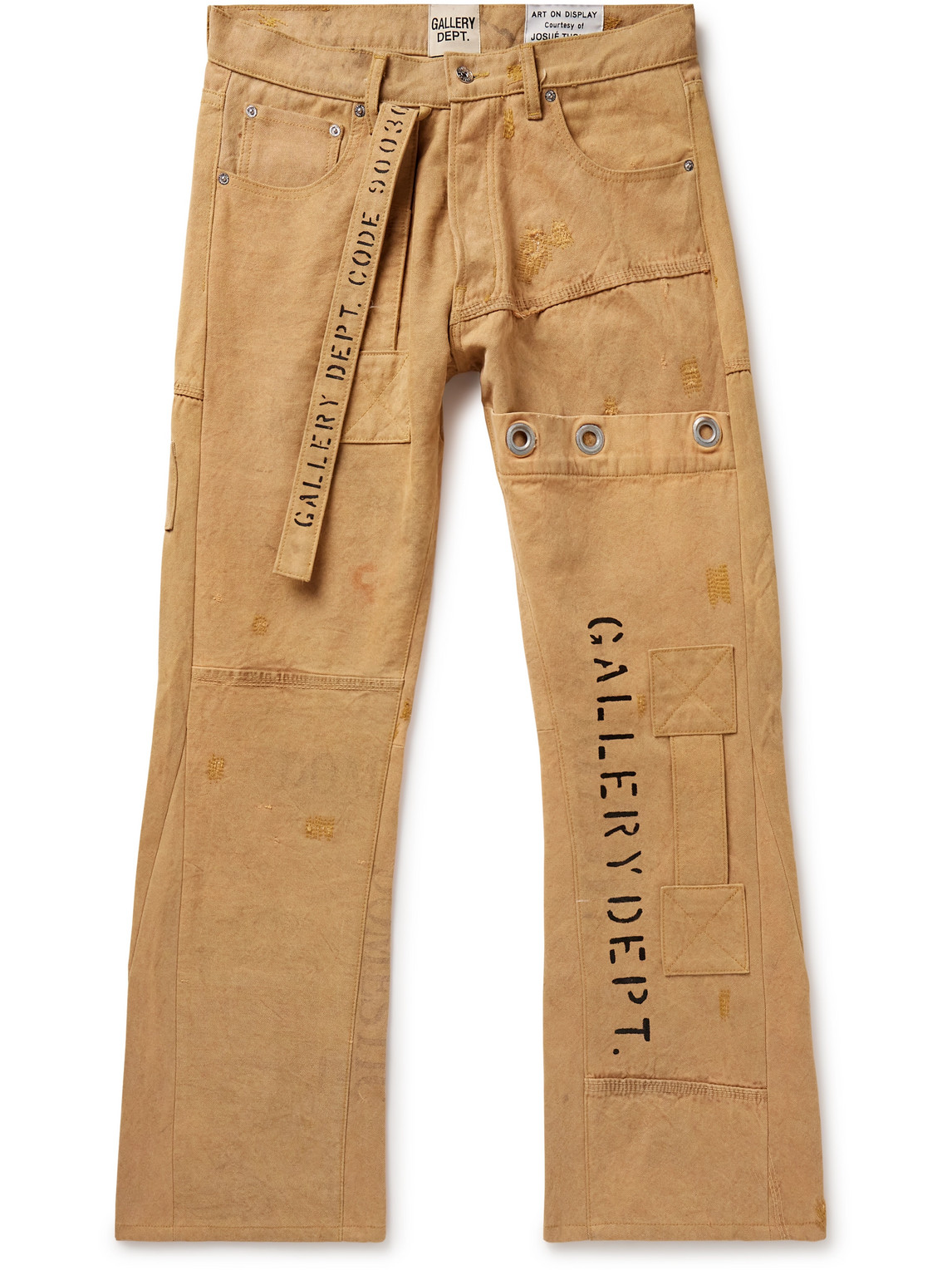 Gallery Dept. - Straight-Leg Embellished Printed Cotton-Canvas Cargo Trousers - Men - Brown - UK/US 29 von Gallery Dept.
