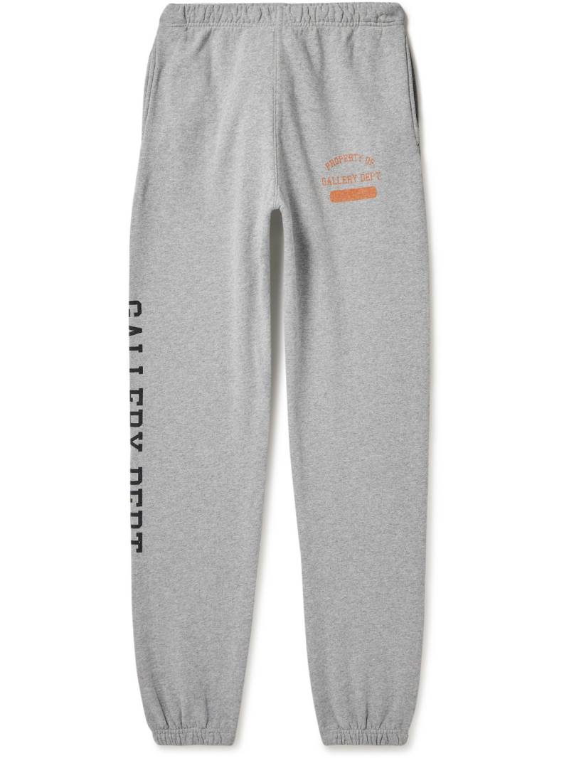 Gallery Dept. - Tapered Logo-Print Cotton-Jersey Sweatpants - Men - Gray - XL von Gallery Dept.