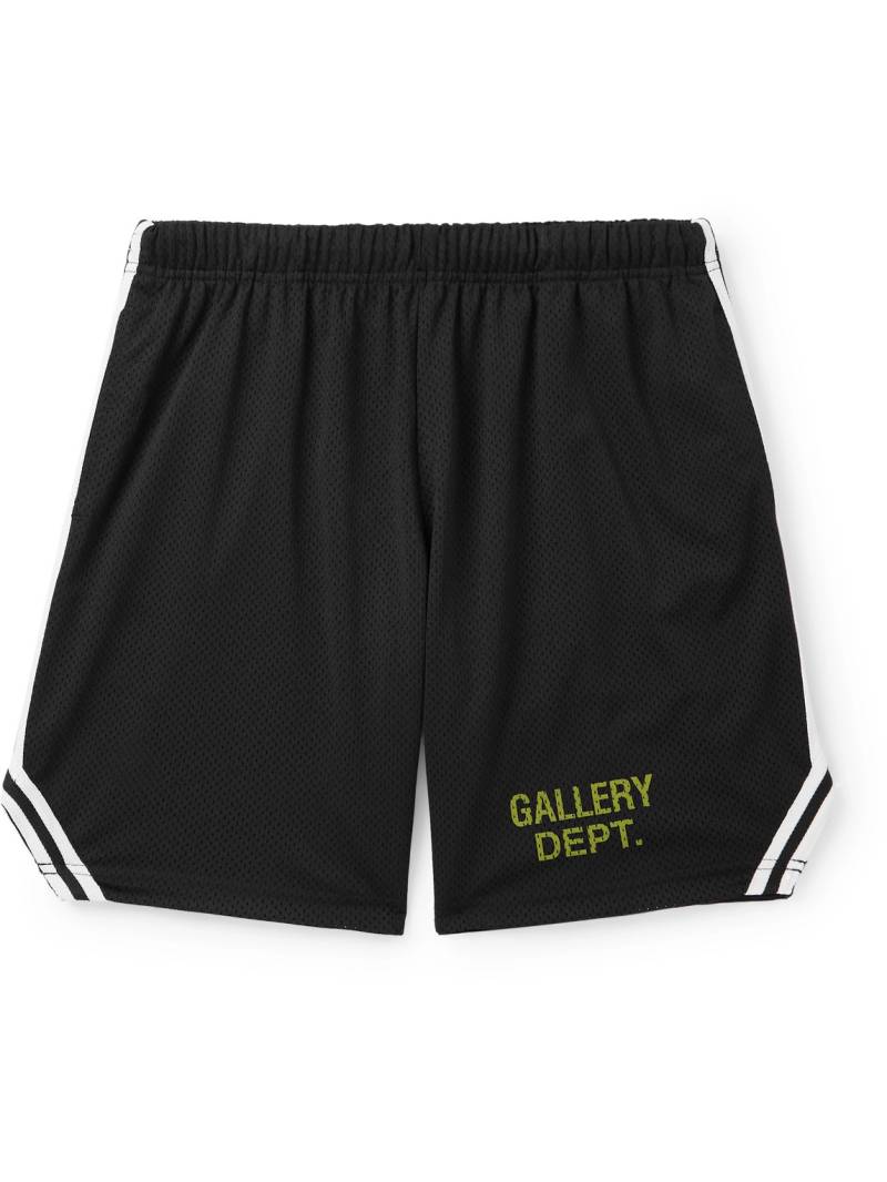 Gallery Dept. - Venice Court Wide-Leg Logo-Print Webbing-Trimmed Mesh Shorts - Men - Black - XXL von Gallery Dept.