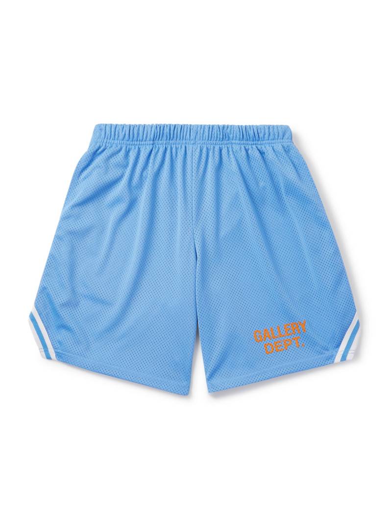 Gallery Dept. - Venice Court Wide-Leg Logo-Print Webbing-Trimmed Mesh Shorts - Men - Blue - XL von Gallery Dept.