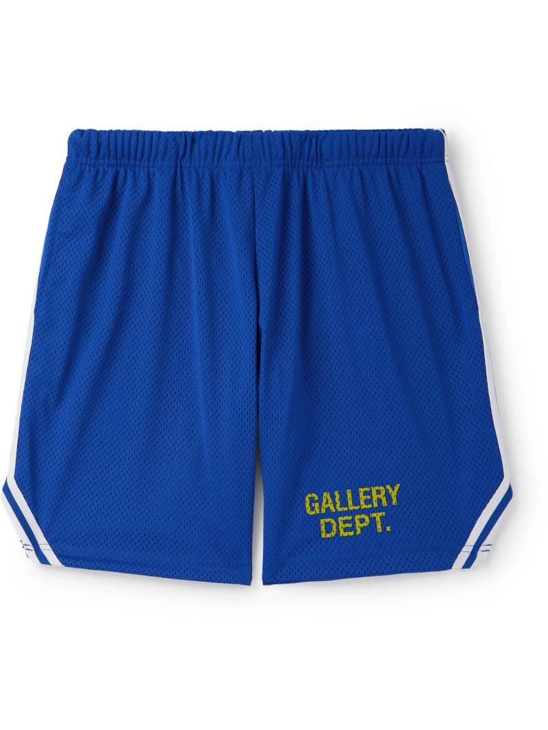 Gallery Dept. - Venice Court Wide-Leg Logo-Print Webbing-Trimmed Mesh Shorts - Men - Blue - XXL von Gallery Dept.