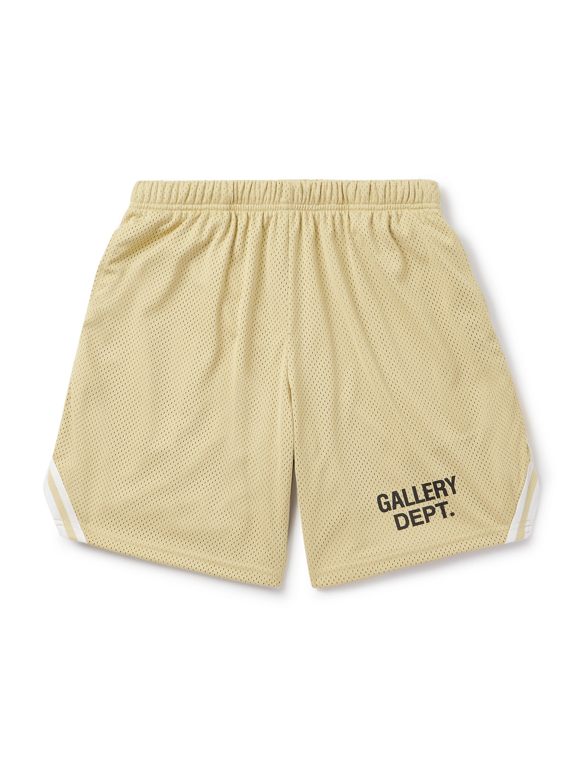 Gallery Dept. - Venice Court Wide-Leg Logo-Print Webbing-Trimmed Mesh Shorts - Men - Neutrals - XL Gallery Dept. - Venice Court Wide-Leg Logo-Print Webbing-Trimmed Mesh Shorts - Men - Neutrals - XL von Gallery Dept.