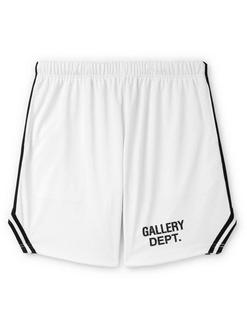 Gallery Dept. - Venice Court Wide-Leg Logo-Print Webbing-Trimmed Mesh Shorts - Men - White - S von Gallery Dept.