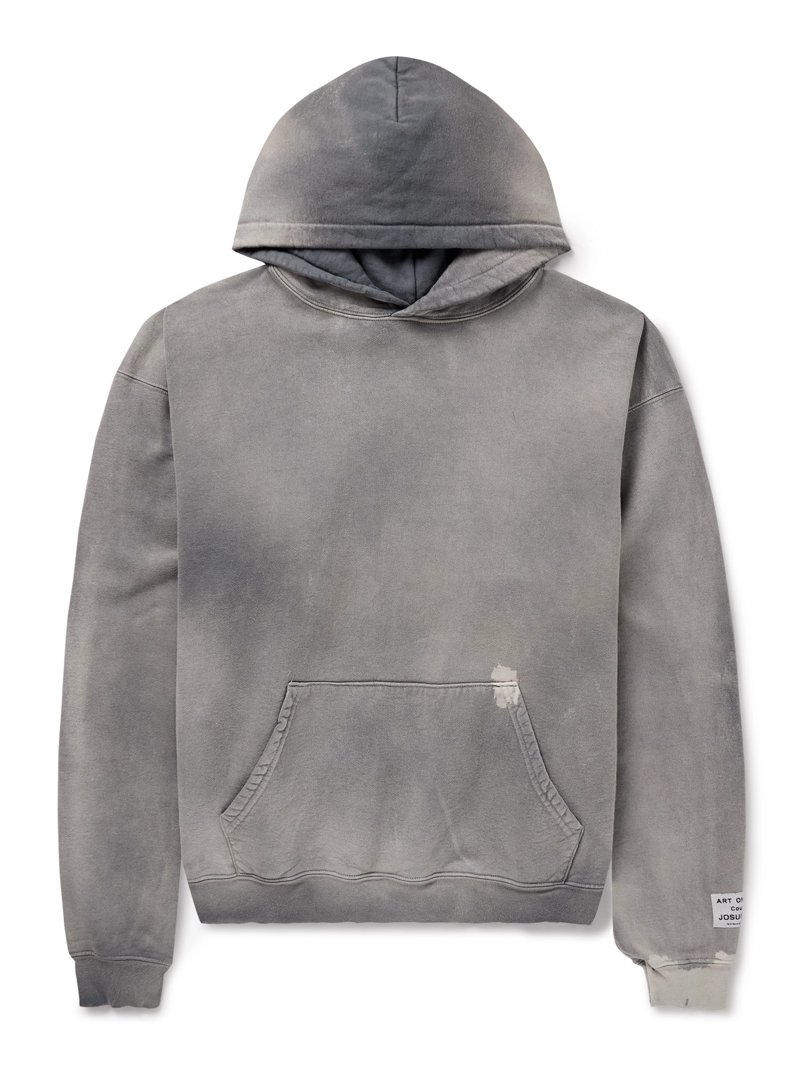 Gallery Dept. - Ventura Logo-Appliquéd Distressed Cotton-Jersey Hoodie - Men - Gray - XL von Gallery Dept.