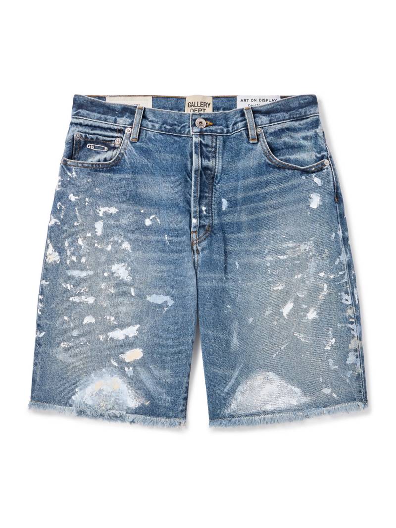 Gallery Dept. - Ventura Straight-Leg Distressed Paint-Splattered Denim Shorts - Men - Blue - UK/US 34 Gallery Dept. - Ventura Straight-Leg Distressed Paint-Splattered Denim Shorts - Men - Blue - UK/US 34 von Gallery Dept.