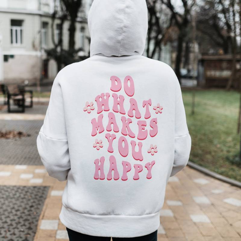 Damen Kapuzenpullover Mit Vorder - Und Rückendruck Retro Statement Hoodie Für Teenager Oversize Positivem Spruch Geschenkidee von Gallery62Shop