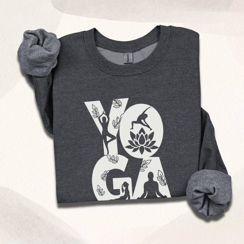 Frauen Yoga Sweatshirt Trendy Oversized Fit Rundhalsausschnitt Pullover Fitness Bekleidung Freizeitkleidung Für Yoga-Liebhaber von Gallery62Shop