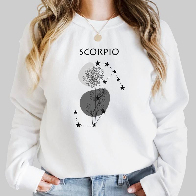 Skorpion Sternzeichen Sweatshirt Frauen Sternzeichen-Shirt Geschenkidee Für Sie Astrologie-Sweatshirt Geschenk Tochter Freundin von Gallery62Shop