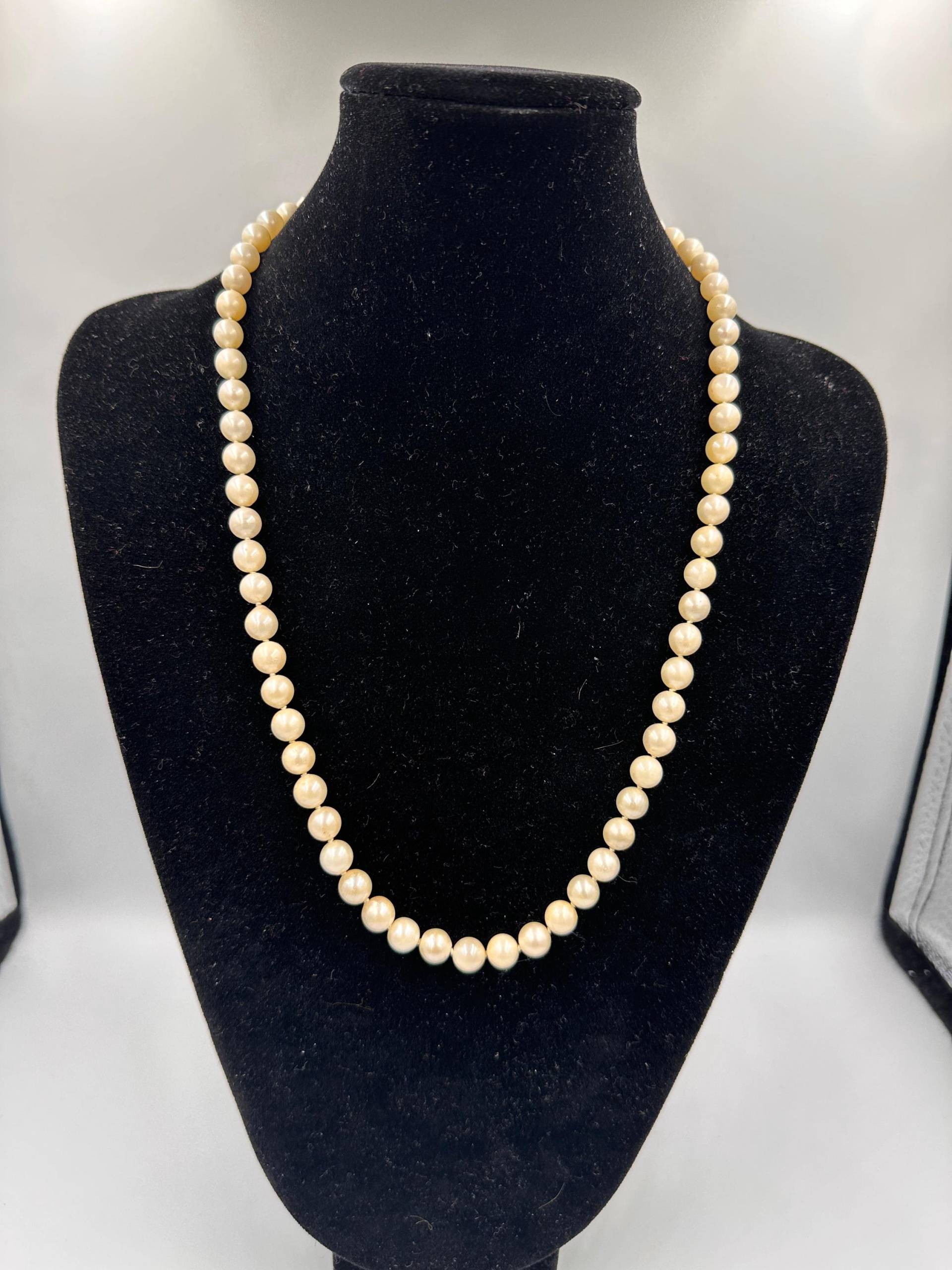 Echte Perlenkette in Weiß Mit 925Er Silber Magnetverschluss | Vergoldet von GalleryJarrodi