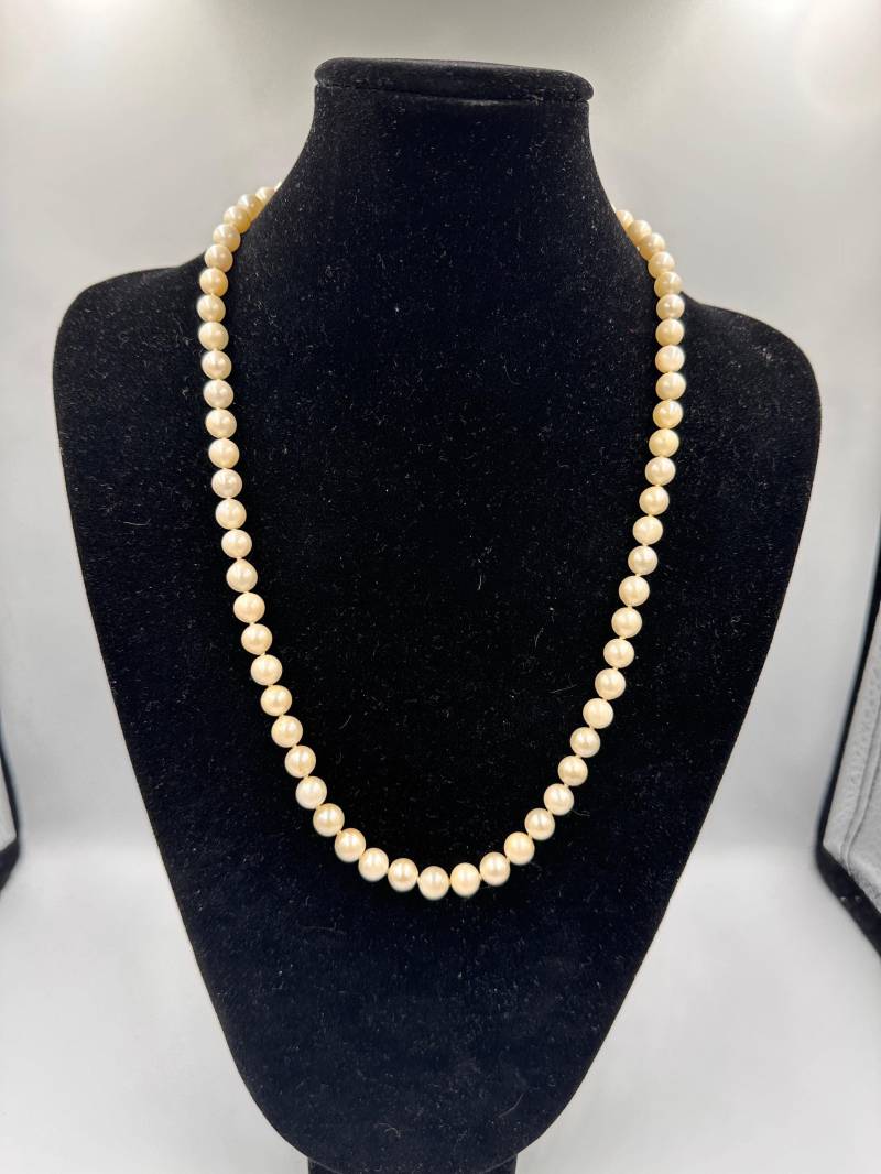 Echte Perlenkette in Weiß Mit 925Er Silber Magnetverschluss | Vergoldet von GalleryJarrodi