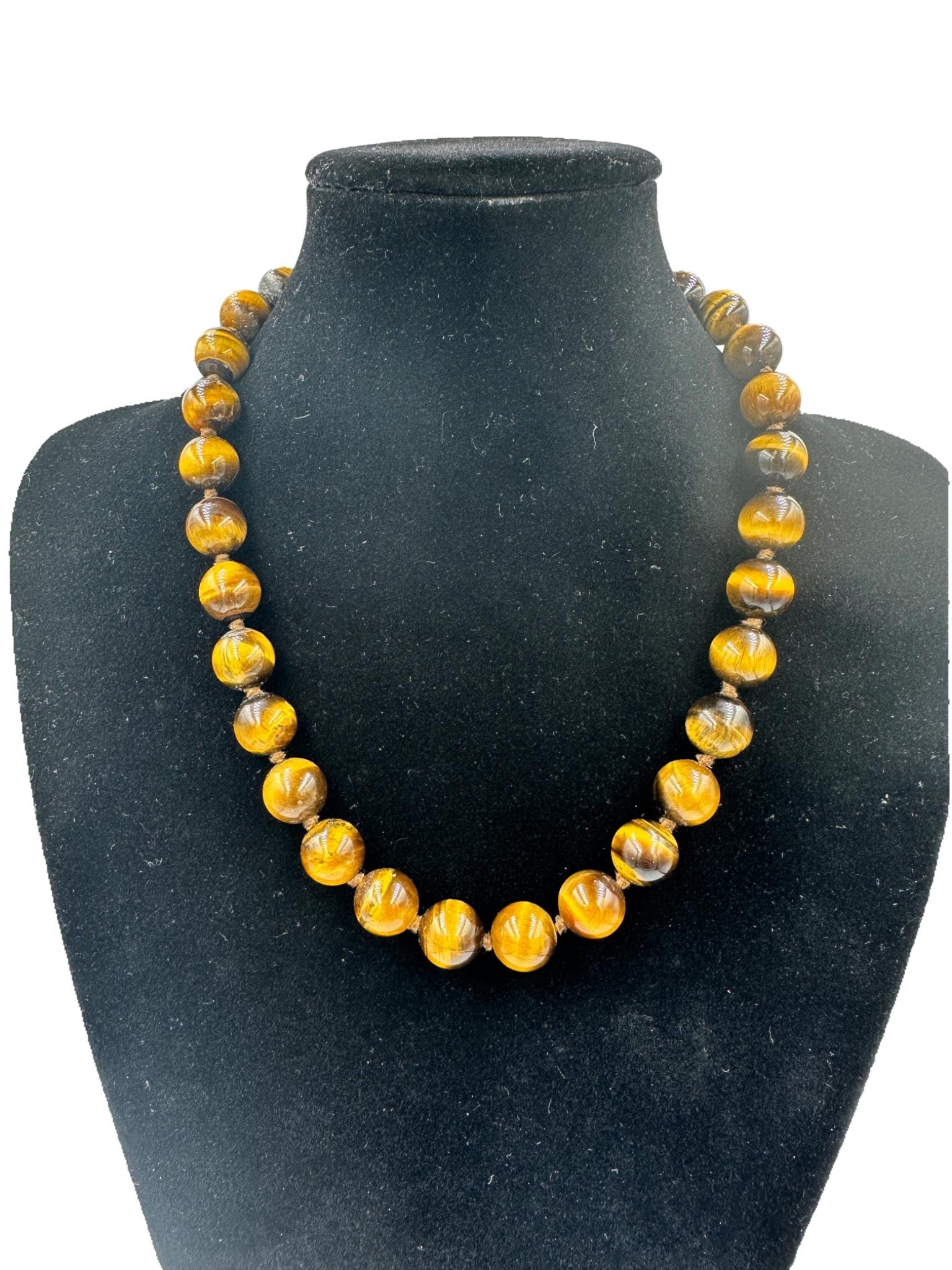 Goldener Tigeraugen-Halskette Blondes Tigeraugen-Perlen von GalleryJarrodi