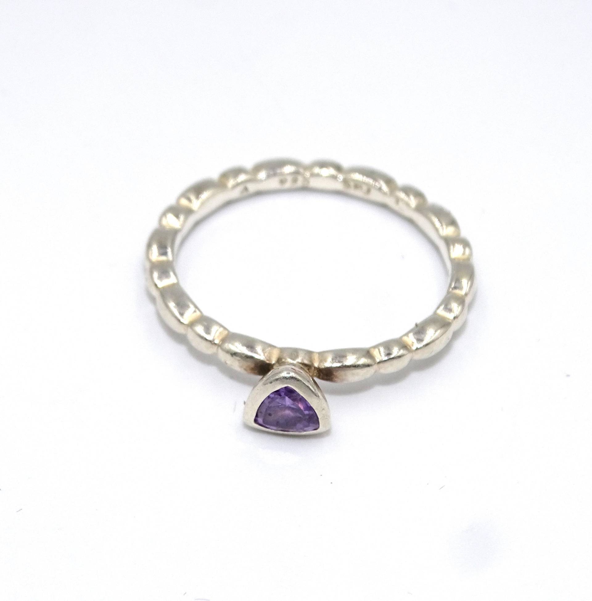 Vintage Spg Amethyst Sterling Silber Ring | Größe 55 von GalleryJarrodi