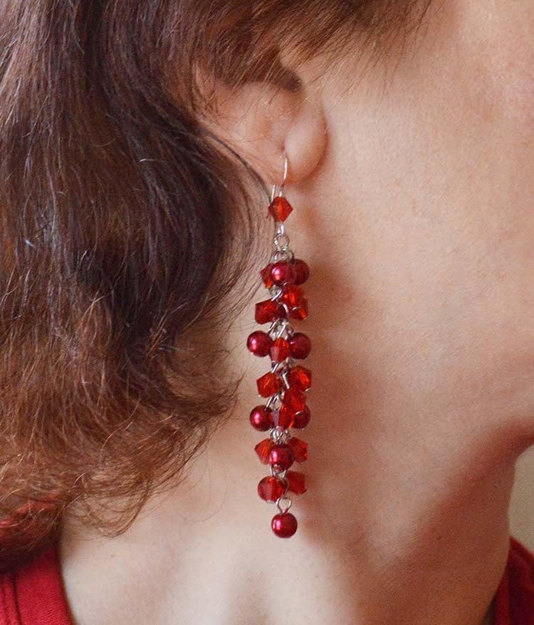 Pearl Cluster Ohrringe, Glas Und Perlenohrringe Pearl Cluster Ohrringe, Glas Und Perlenohrringe von Gallini