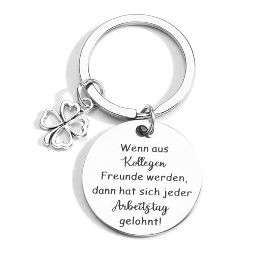 Abschiedsgeschenk Kollegen Schlüsselanhänger aus Edelstahl, Schutzengel Geschenk für Lieblingskollegin zum Abschied von Kollege, Kollegin, Arbeitskollegin bei Jobwechsel und Ruhestand von Gallkeat