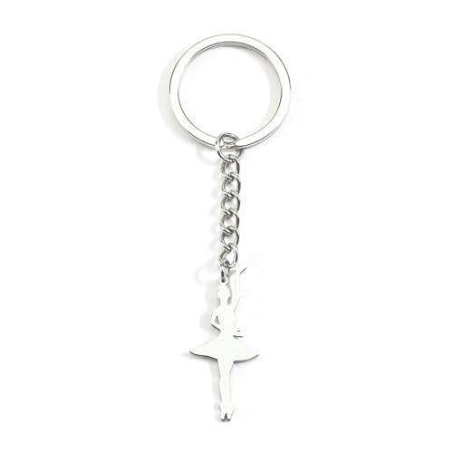 Ballett Schlüsselanhänger Silber Mini Ballettschuhe Anhänger Geschenk für Damen Taschenanhänger Silber von Gallkeat