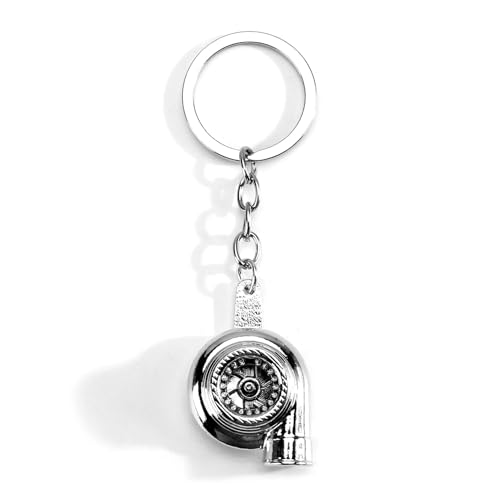 Gallkeat Autoteile Schlüsselanhänger Auto Turbolader Schlüsselanhänger Deko Keychain, Metall Auto Motorrad Schlüsselanhänger Safety Car Pendant von Gallkeat