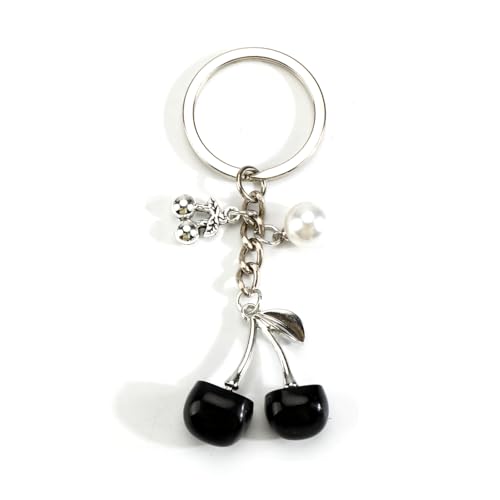 Gallkeat Kirsch Schlüsselanhänger Modischer Kirsch Taschenanhänger Cherry Bag Charm Keychain Vielseitiger Anhänger für Geldbörsen Autoschlüssel Frauen Mädchen von Gallkeat