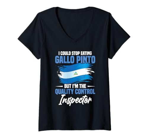 Damen Gallo Pinto, Snack-Inspektor für Liebhaber von Gallo Pinto T-Shirt mit V-Ausschnitt Damen Gallo Pinto, Snack-Inspektor für Liebhaber von Gallo Pinto T-Shirt mit V-Ausschnitt von Gallo Pinto Costume For Gallo Pinto Foodie & Lover