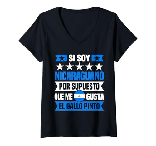 Damen Nicaraguanische Lebensmittel-Snack-Enthusiast Me Gusta Gallo Pinto T-Shirt mit V-Ausschnitt Damen Nicaraguanische Lebensmittel-Snack-Enthusiast Me Gusta Gallo Pinto T-Shirt mit V-Ausschnitt von Gallo Pinto Costume For Gallo Pinto Foodie & Lover