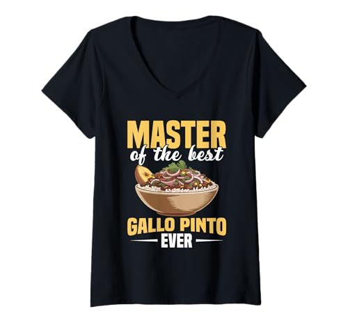 Damen Nicaraguanisches Essen Nicaraguano Snack Master Best Gallo Pinto T-Shirt mit V-Ausschnitt Damen Nicaraguanisches Essen Nicaraguano Snack Master Best Gallo Pinto T-Shirt mit V-Ausschnitt von Gallo Pinto Costume For Gallo Pinto Foodie & Lover