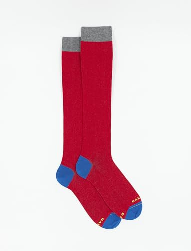 Gallo - Men's Long Plain Poppy Socks In Ultra-light Cotton von Gallo