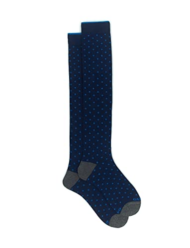 Gallo Men's long blue cotton socks with polka dots. Gallo Men's long blue cotton socks with polka dots. von Gallo