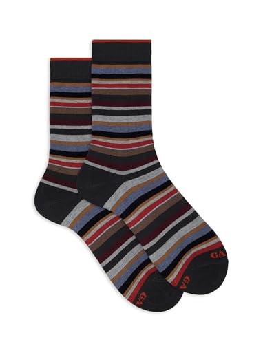 Gallo Men's short grey cotton and socks with multicoloured micro stripes Gallo Men's short grey cotton and socks with multicoloured micro stripes von Gallo