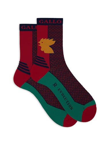 Gallo Unisex short red technical terry socks with triangle motif Gallo Unisex short red technical terry socks with triangle motif von Gallo