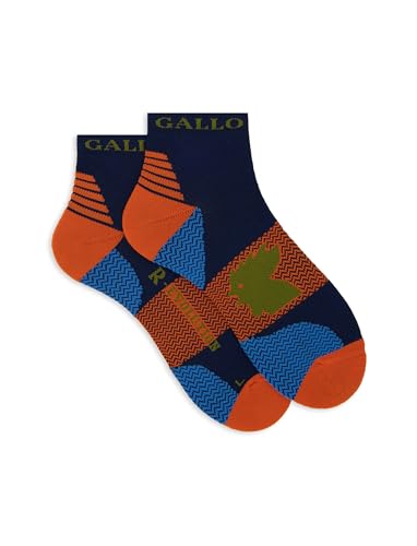 Gallo Unisex super short blue technical terry cloth socks with chevron motif Gallo Unisex super short blue technical terry cloth socks with chevron motif von Gallo