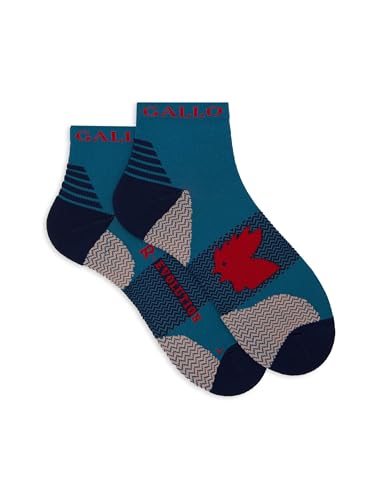Gallo Unisex super short blue technical terry cloth socks with chevron motif Gallo Unisex super short blue technical terry cloth socks with chevron motif von Gallo