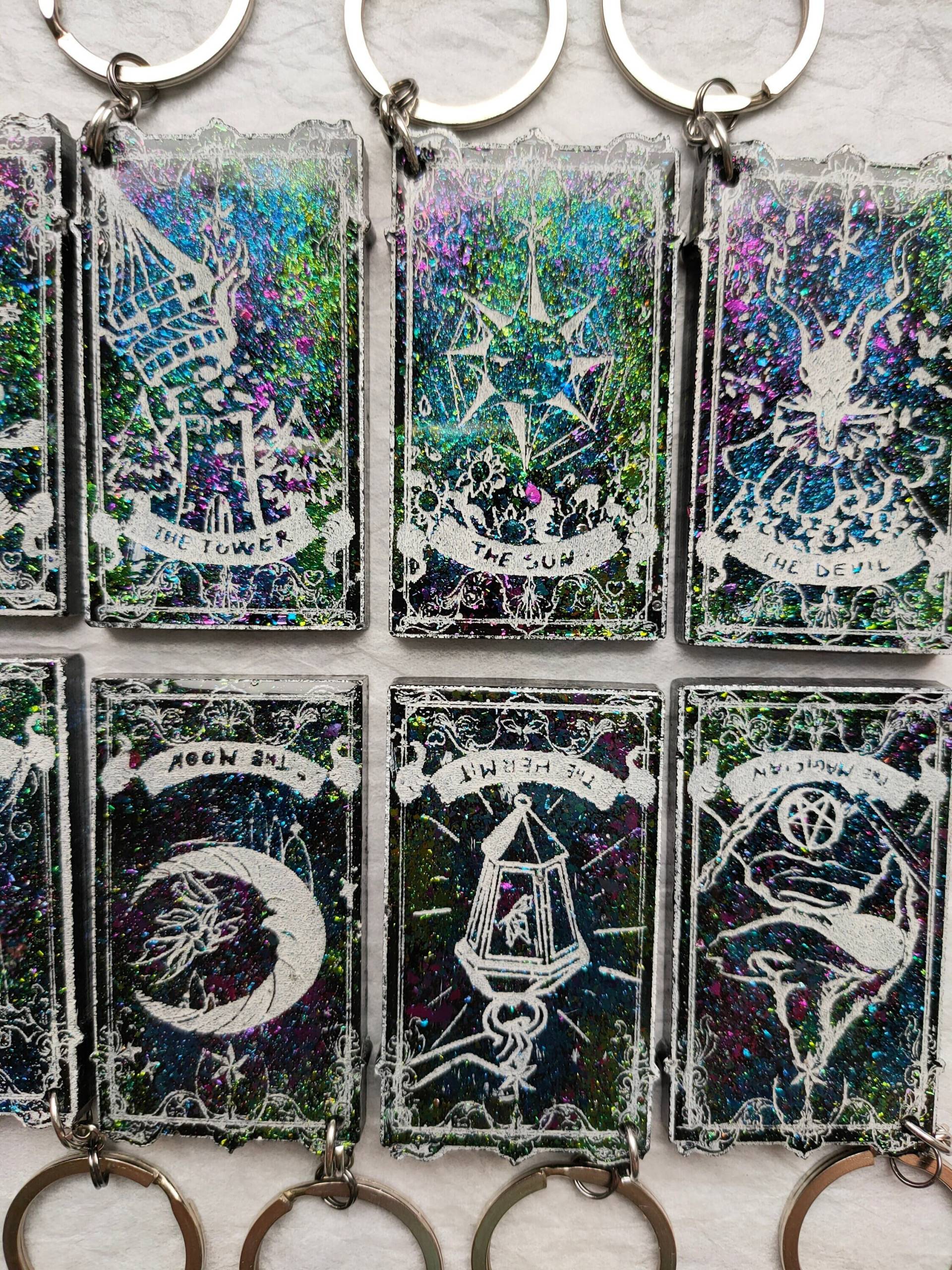 Multichrome Tarotkarten Schlüsselanhänger von GallopingGargoyles
