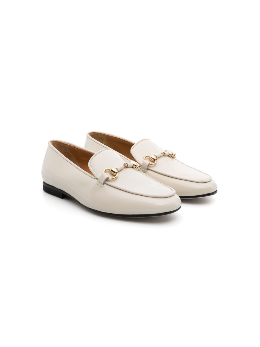 Gallucci Kids horsebit-detail leather loafers - Nude von Gallucci Kids