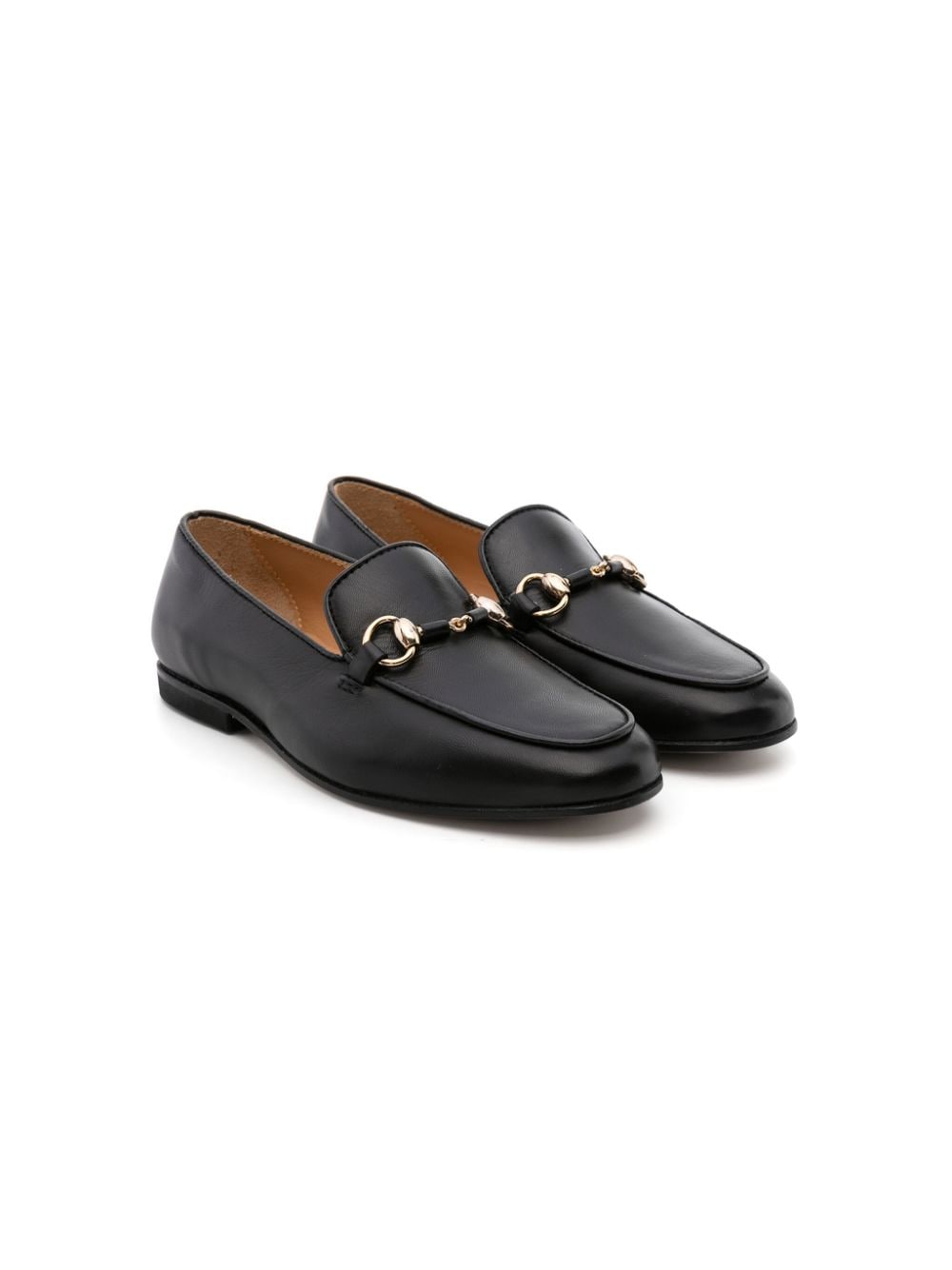 Gallucci Kids horsebit-detail leather loafers - Schwarz von Gallucci Kids