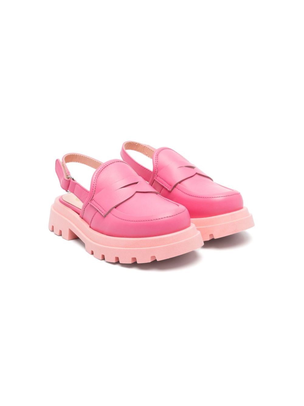 Gallucci Kids Loafer mit Slingback-Riemen - Rosa von Gallucci Kids