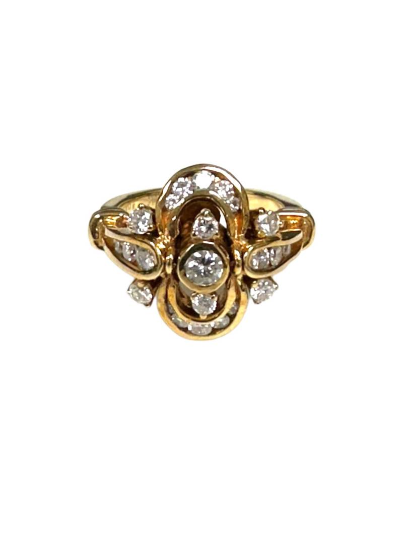 Gelbgold Diamant Tremblant Cocktail Ring von GallunFineJewelry