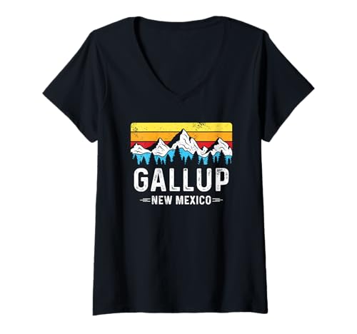 Damen Gallup New Mexico Mountains Gallup NM Souvenir T-Shirt mit V-Ausschnitt von Gallup New Mexico Mountains Gallup NM