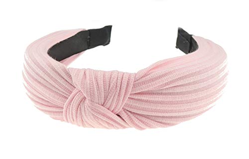 Damen Mädchen weichen gerippten Jersey Top Knoten Stirnband Alice Band (Candy Rosa) von Glamour Girlz