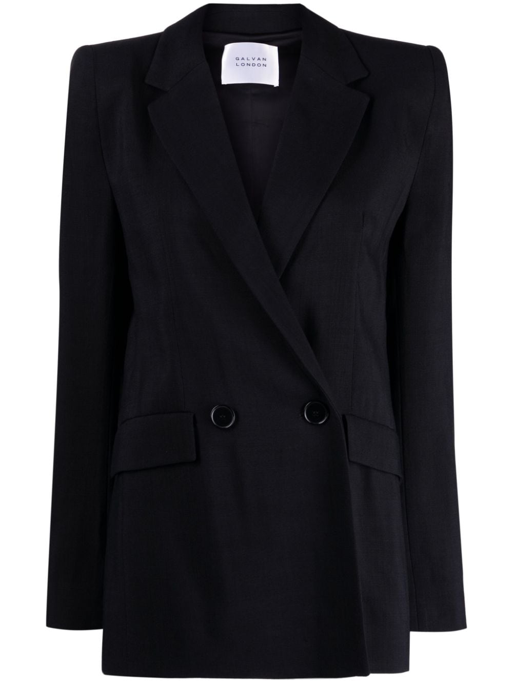 Galvan London Doppelreihiger Boyfriend-Blazer - Schwarz von Galvan London