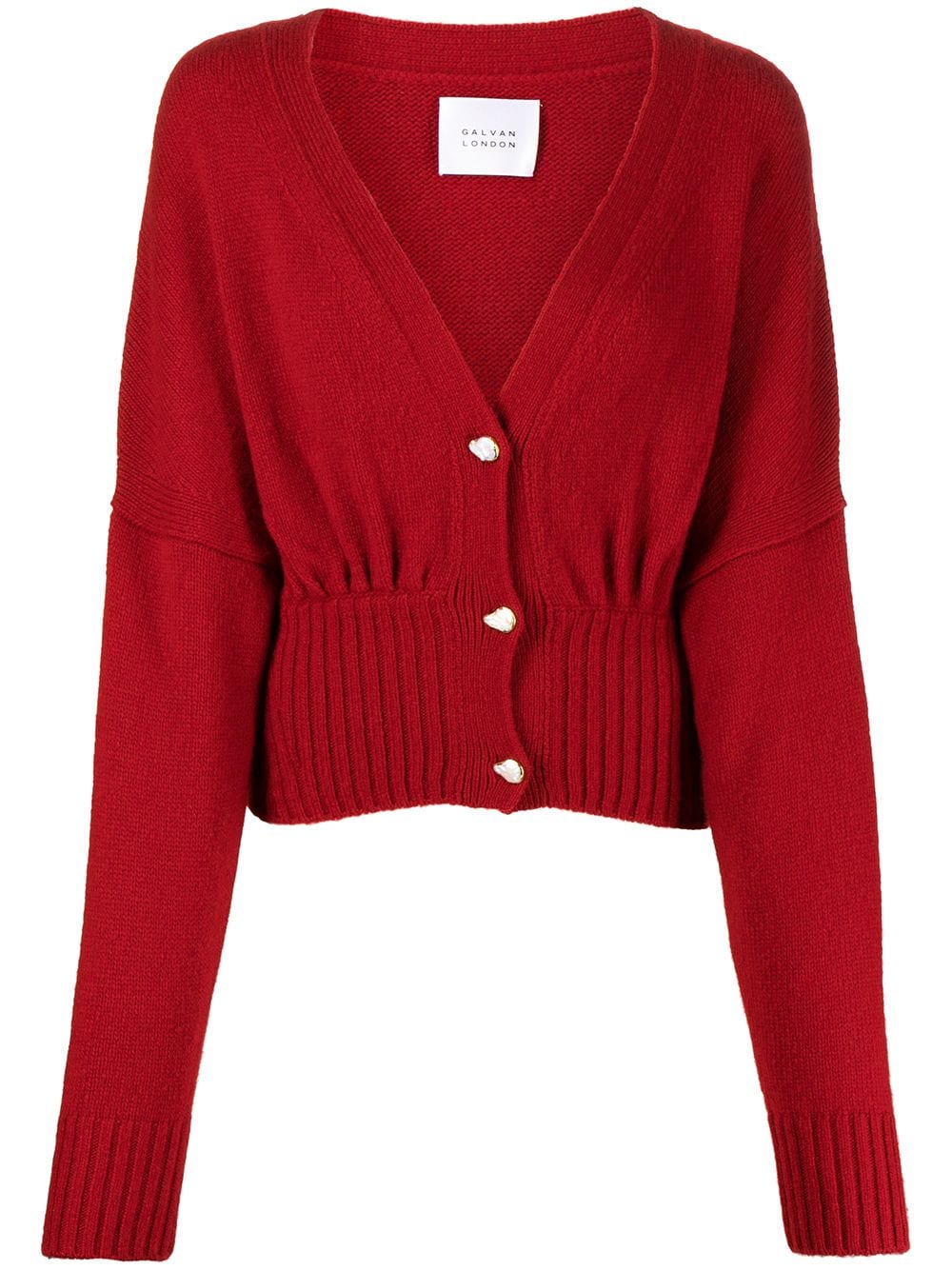 Galvan London Gerippter Cardigan - Rot von Galvan London