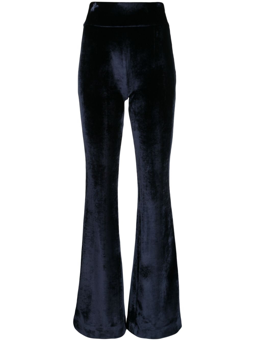 Galvan London High-Waist-Hose aus Samt - Blau von Galvan London