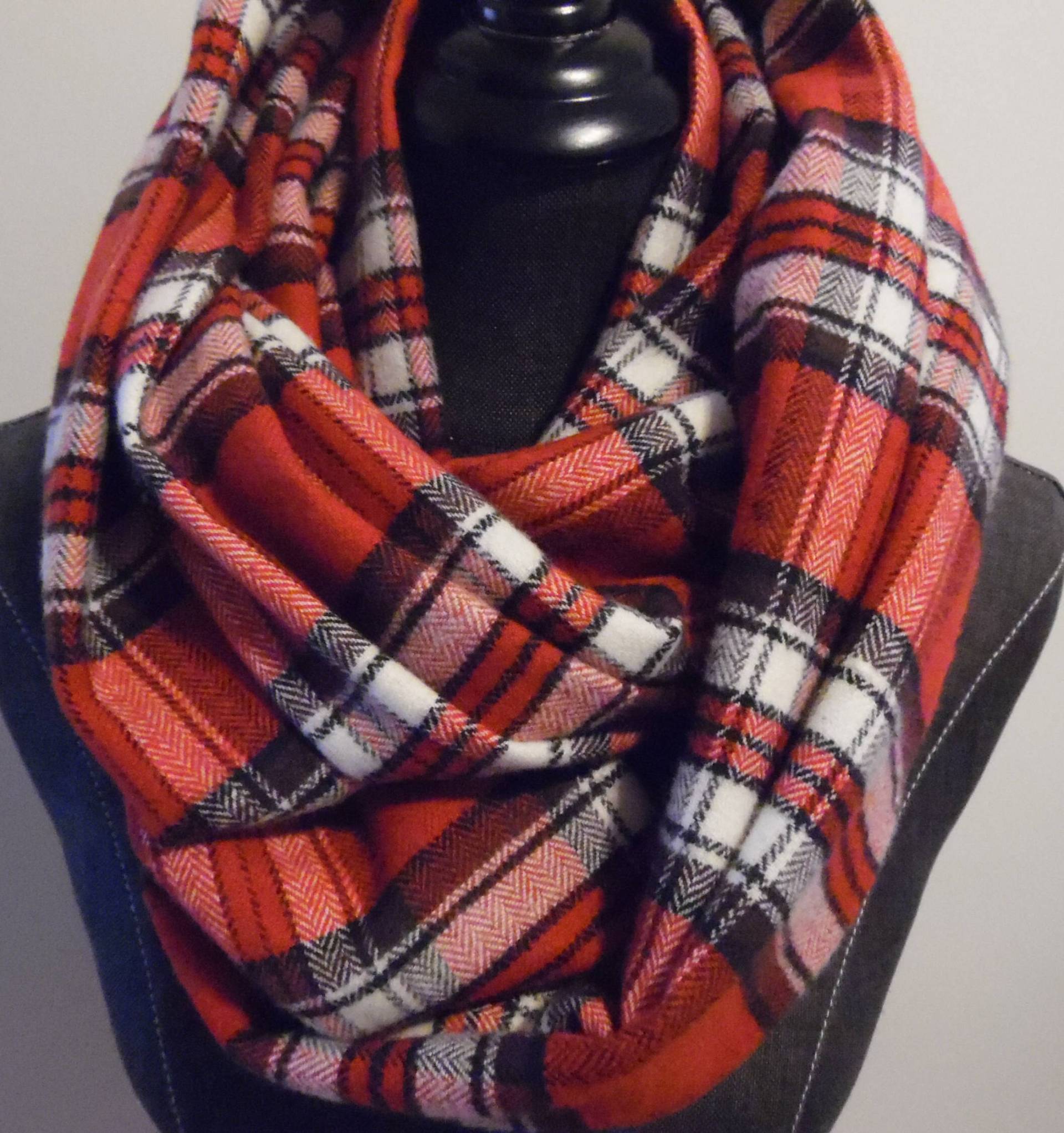 Flanell.karierte Schals.unendlichkeit Schal.herbst.winter Schals.weihnachten.geschenk Für Sie.geschenk Ihn von GamGamzhandcrafted
