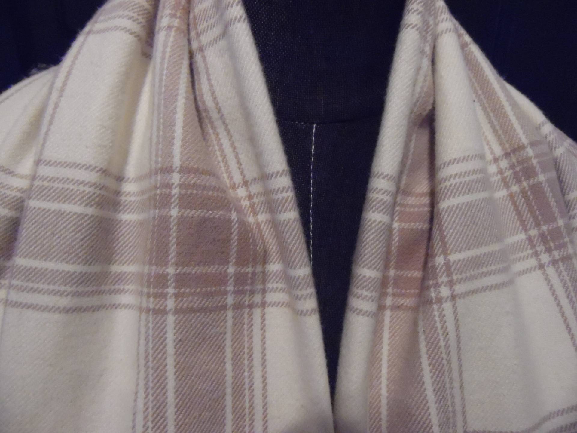 Kariert.herringbone.schal.endlos-Schal.rose.natural.kreis Schal.schlauch Schal.herbst.winter.flanell.weiche Flanelle.accessoires.geschenk Für Sie von GamGamzhandcrafted