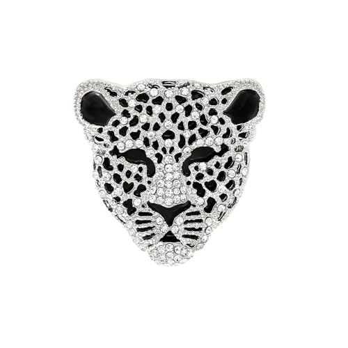 Gamtelightpe Pin Leopard Print Retro glänzende Zirkon Pin Frauen Neujahrsgeschenk Silber Gamtelightpe Pin Leopard Print Retro glänzende Zirkon Pin Frauen Neujahrsgeschenk Silber von GamTelightpe